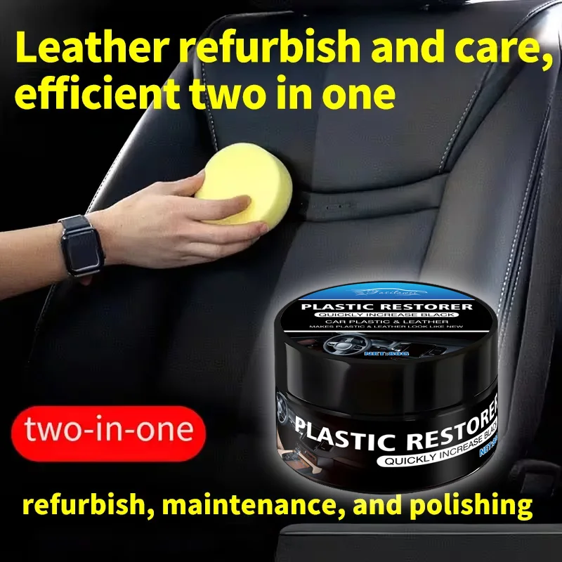 

Black Car Plastic Repair Cream: Restores tires/seats/bumpers—scratch repair, glossy finish, easy apply