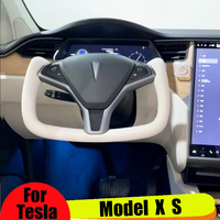 Customize Model S Yoke Steering Wheel Nappa Leather Carbon Fiber Steering Wheel Heat For Tesla Model X 2014-2020 Yoke Handle