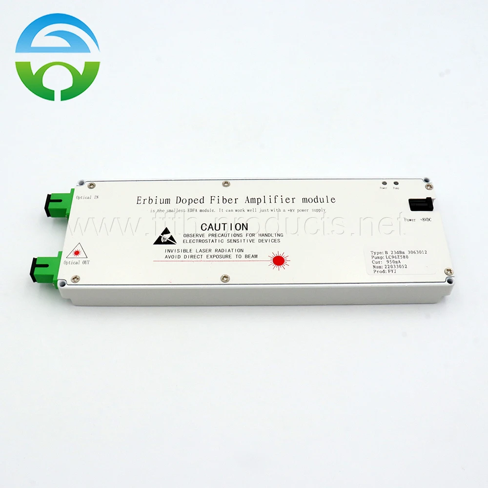 CATV Erbium Doped Fiber Amplifier, EDFA Module, 22dbm Power Supply, 1550nm