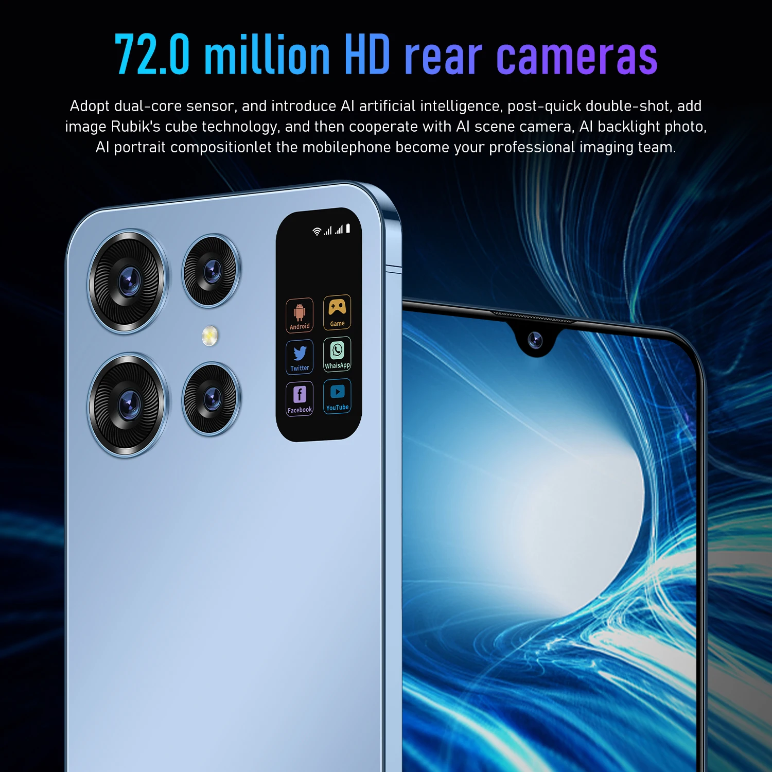 HOT 2025 X8 Pro 7.3HD Global Edition Original Smart Dual Card 7800mAh Battery Facial Recognition Function