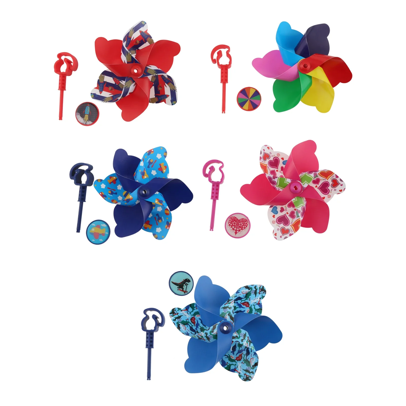 AliExpress NONE 1pc Allek Children Scooter Windmill Short Pole Cartoon Colorful Pinwheel Decoration For Kids Bicycle Parts Accessories