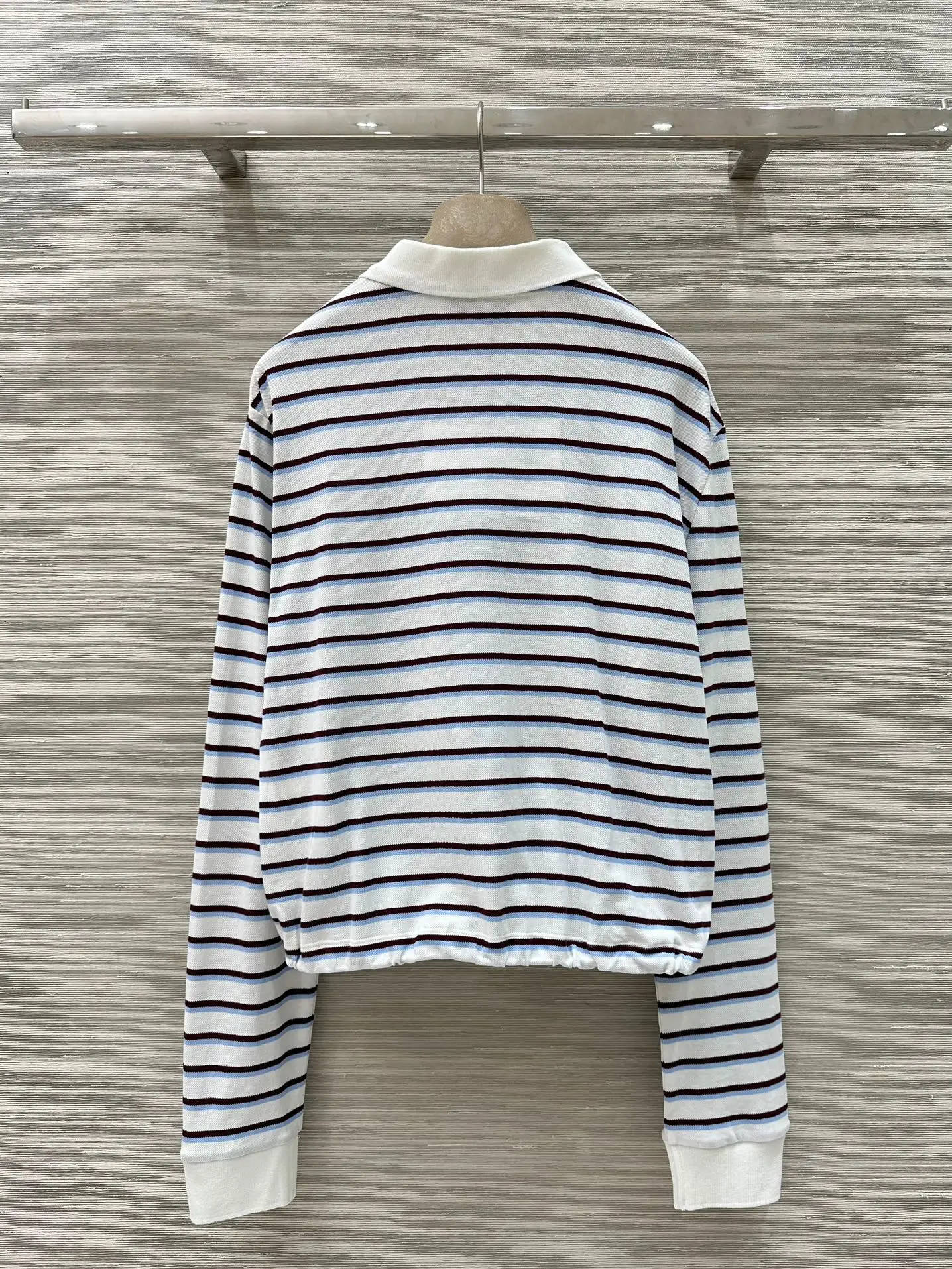 

High Quality 2025 Spring And Autumn Women's Striped Casual Fashion Short Loose Cotton POLO Shirt JQ056