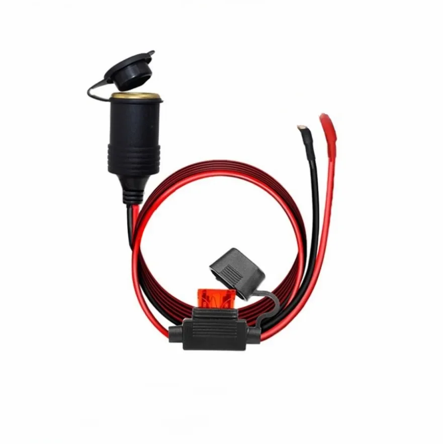 DC 12V 24V Samochód Motocykl Ciężarówka Autobus Gniazdo zapalniczki Ładowarka Kabel Złącze Adapter z bezpiecznikiem 20A 14Awg 30Cm 1M 2M 3M — zdjęcie 2