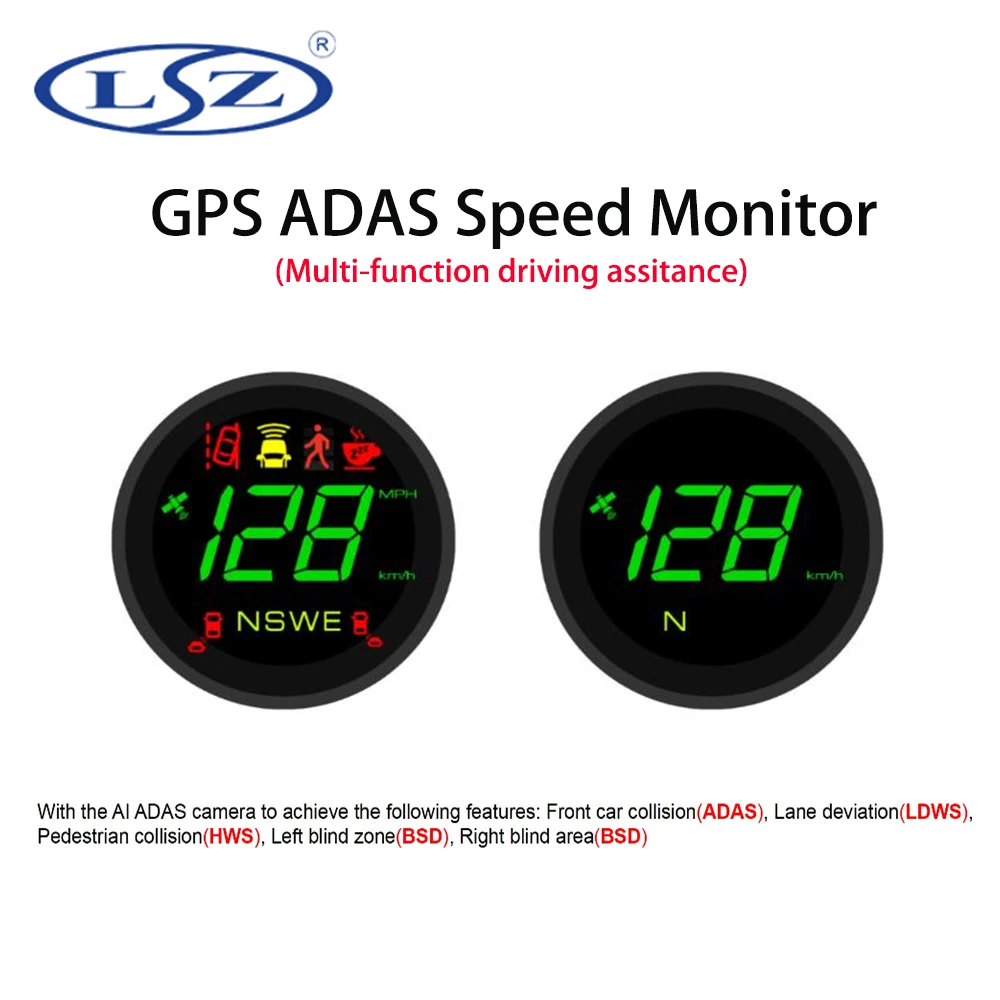 

GPS Head-up speed display for passenger cars, ADAS alarm head-up display for fleet management drivers