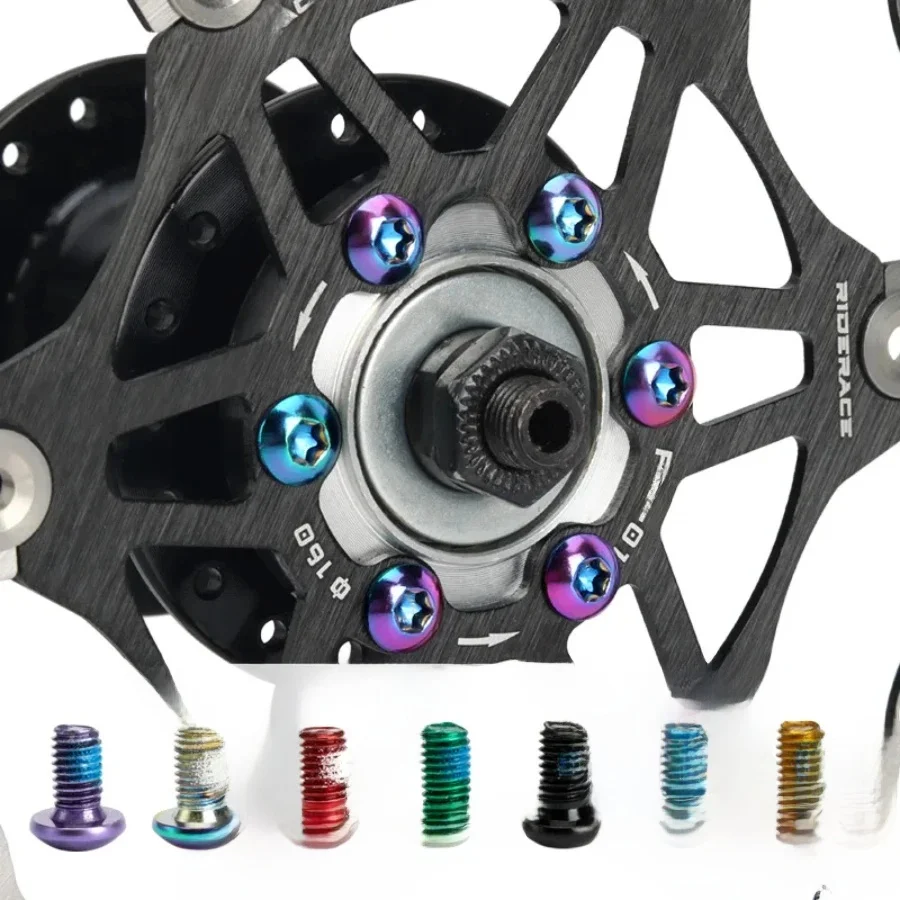 AliExpress 12pcs Bicycle Disc Brake Rotor Torx Bolts T25 M5x9mm Stainless Steel Road Bike Fixing Screws Colorful Cycling Accessory MTB Part