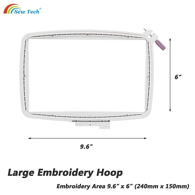 Sew Tech-Embroidery Hoop for Husqvarna Viking Designer Diamond Deluxe Royale Ruby Topaz, 9.6x6in Hoops, Embroidery Machine Frame