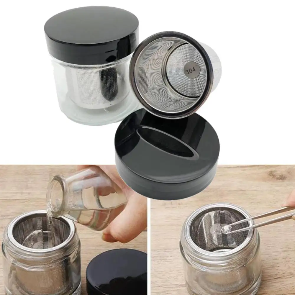 Diamond Washing Cup Sieve Jewelry Cleaning Jar for Beads Watch Parts Glasses Gem Stainless Steel Sieve Manual Washing Bottle