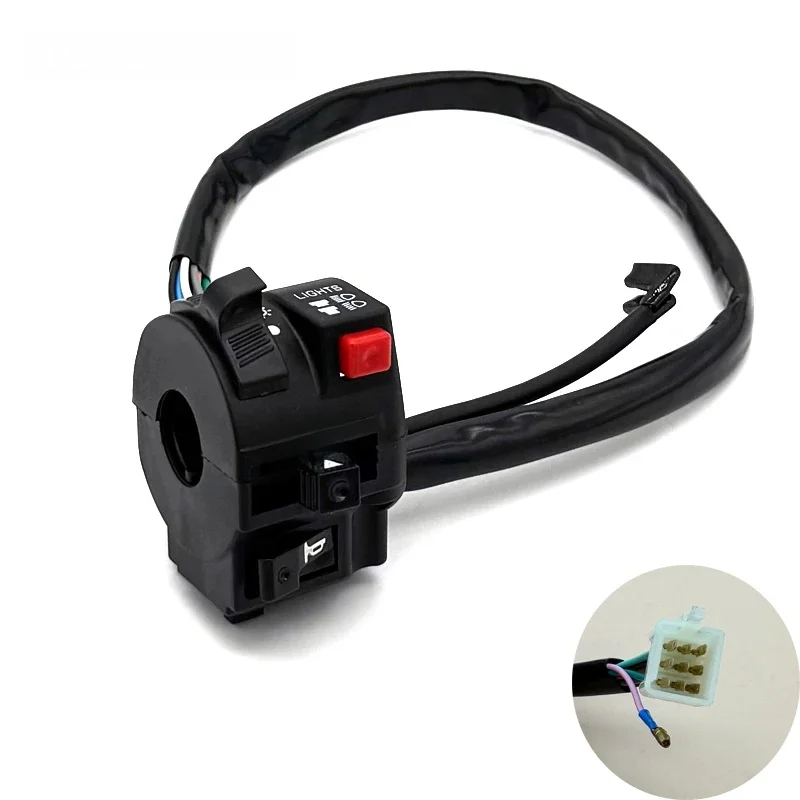 AliExpress ATVUTV MOTO 22mm Left Motorcycle Electric Start Switch Horn Turn Signals Indicator Far Near Light Button For HONDA ATV Quad Dirt Bike