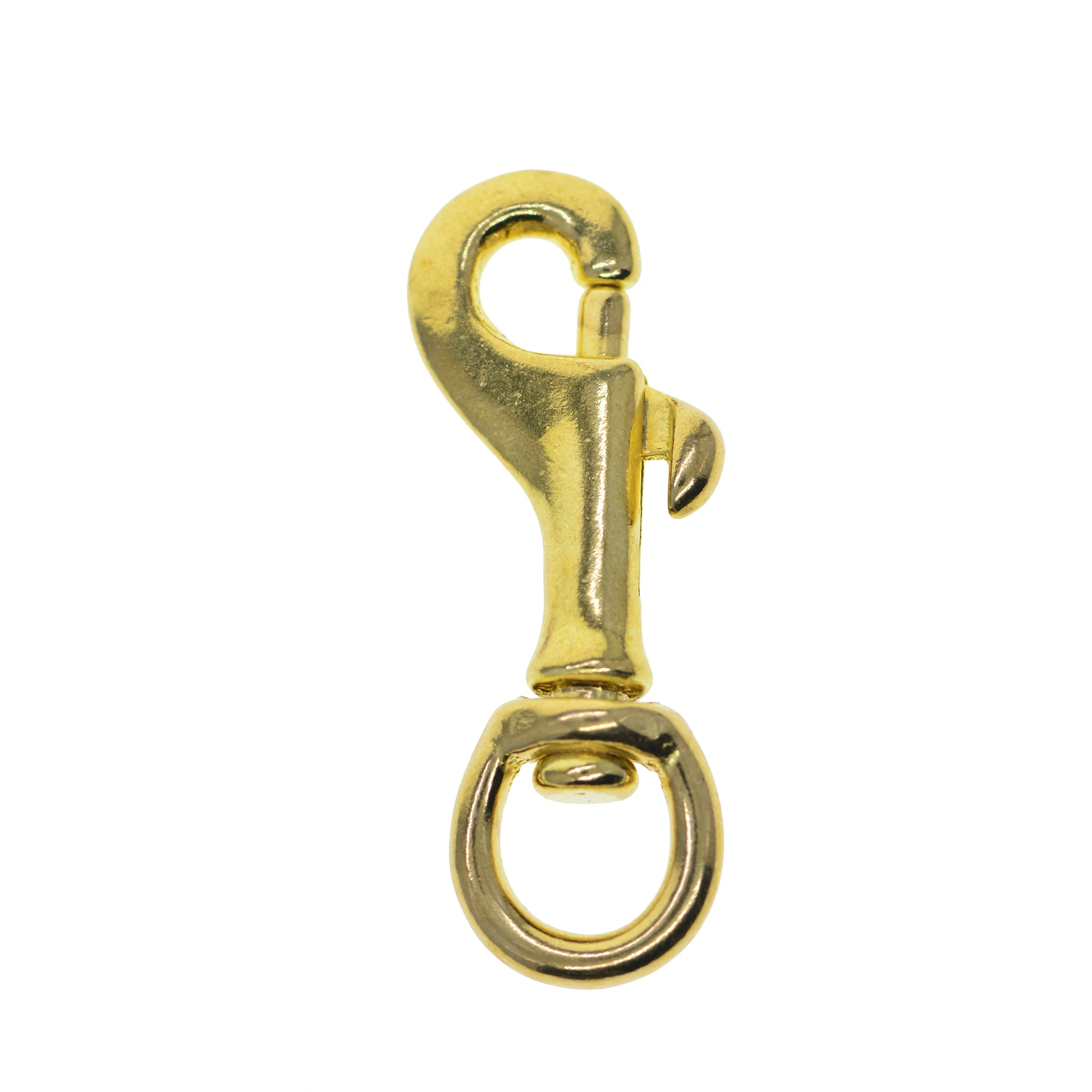 mini Solid Brass Swivel Trigger Spring Snap Hooks Keychain lobster clasp with D ring 11mm 14 mm leather DIY Jean wallet