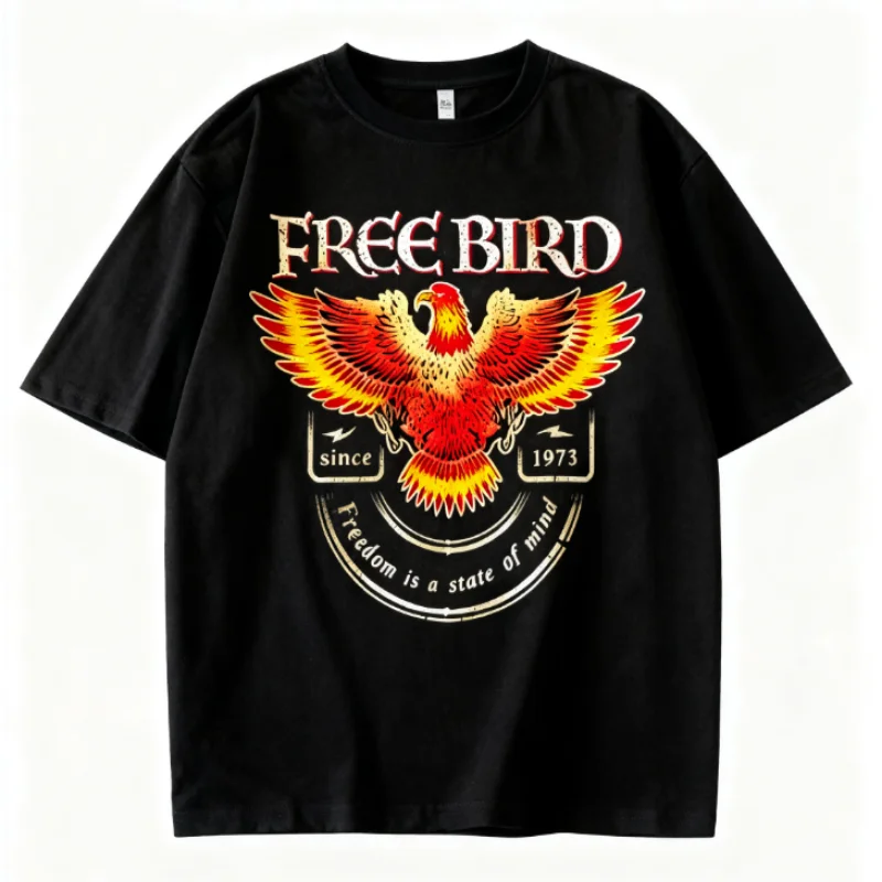 

Мягкая футболка из 100% хлопка с ярким орлом и круглым вырезом, рубашки с короткими рукавами, подарок для фанатов, топ, подарок на день рождения для мужчин и женщин