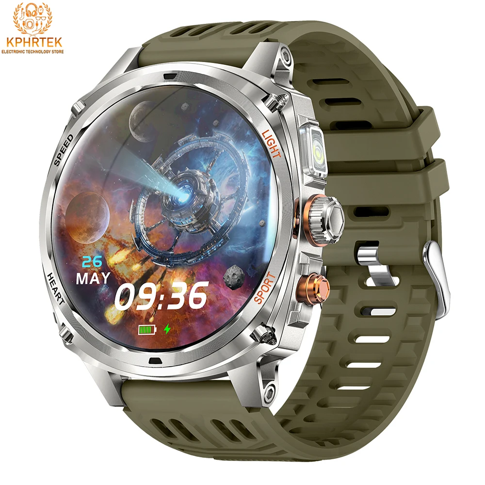 นาฬิกาอัจฉริยะ KM200 หน้าจอ AMOLED 1.75 นิ้ว ระดับไฮเอนด์ สำหรับธุรกิจและกีฬา กันน้ำ รองรับการโทรผ่านบลูทูธ แบตเตอรี่ขนาดใหญ่