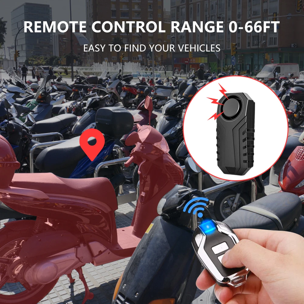 Hollarm Bike Alarm Remote Control Waterproof Wireless Electric Motorcycle Scooter Bicycle Security Protection Anti theft Alarm