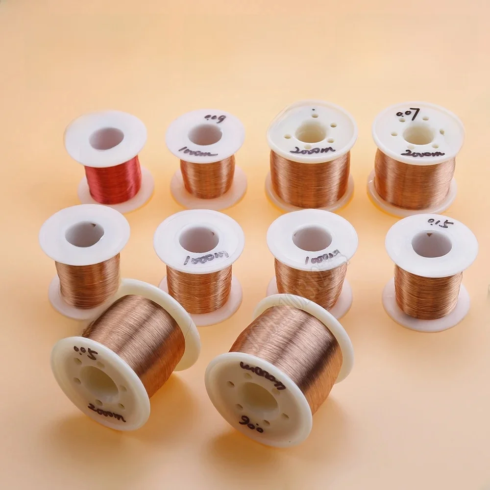 1 rolka drutu miedzianego lakierowanego 0,05 mm-0,15 mm kabel drut miedziany drut elektromagnetyczny emaliowany drut miedziany uzwojenie cewki drut miedziany — zdjęcie 2