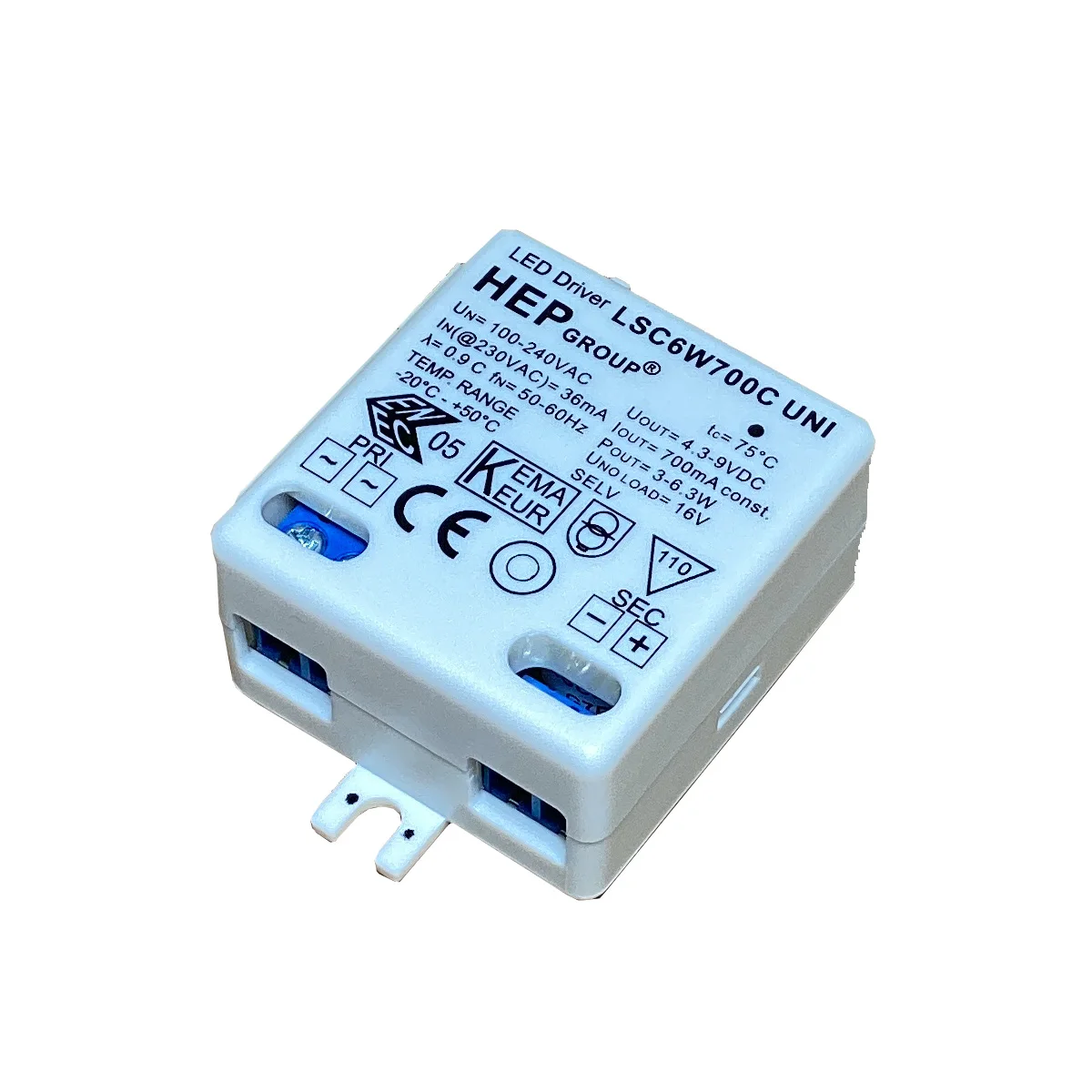 

HEP Easy to Light 6W Constant Current LED Driver LSC6W320 LSC6W700C UNI (built-in) for Wall Light Ceiling Light Mirror Front