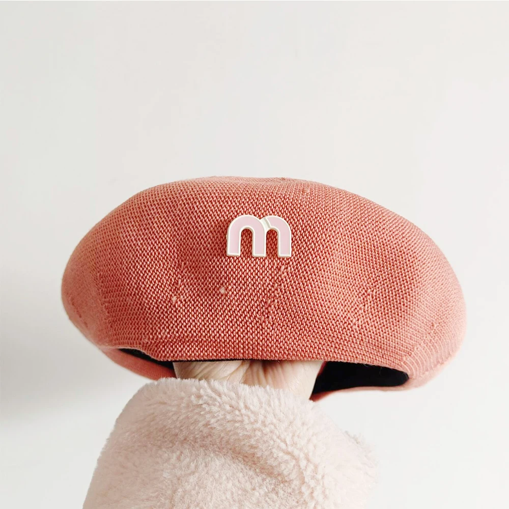 Summer new beret English letter Women hat beret breathable adjustable artist hat pumpkin hat 모자 gorras beret