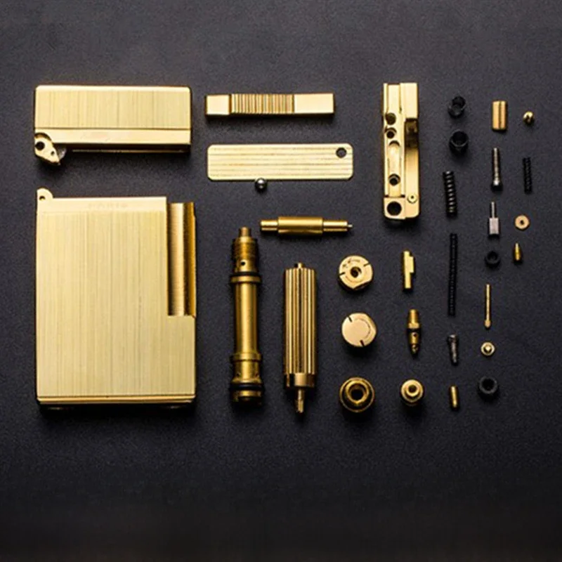 Adaptateur de recharge de gaz de remplacement/roue en acier/vis inférieure/plaque d'écho/couvercle coulissant/anneau en caoutchouc pour pièce de réparation de briquet Dupont L2