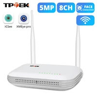 Mini WiFi NVR 8CH 3MP 4CH 5MP H.265 grabadora de vídeo en red inalámbrica para cámara de seguridad de vigilancia WIFI de 5MP Compatible con Onvif