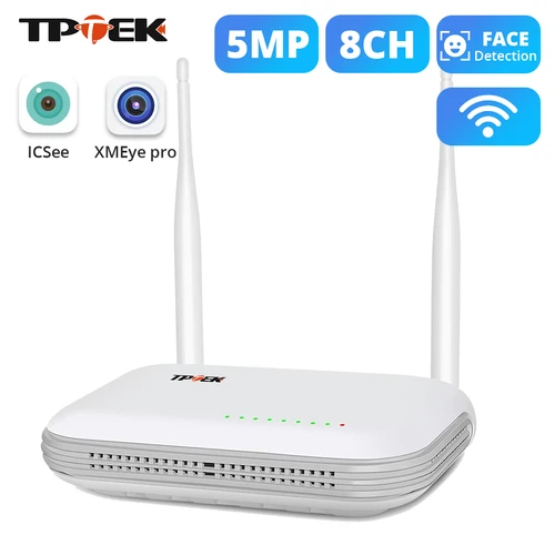 Mini WiFi NVR 8CH 3MP 4CH 5MP H.265 grabadora de vídeo en red inalámbrica para cámara de seguridad de vigilancia WIFI de 5MP Compatible con Onvif