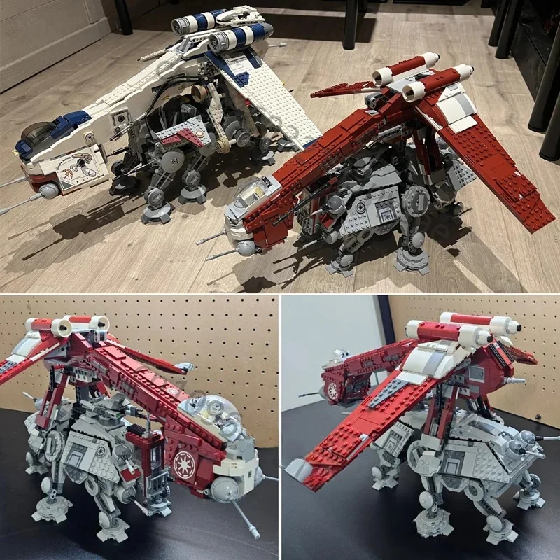 Nieuwe Wars Ruimtevaartuig MOC Coruscant Dropship 75354 Alternatief Bouw tot 75337-1 DIY Monteren Bouwstenen Cadeau voor Kinderen Volwassenen - afbeelding 2