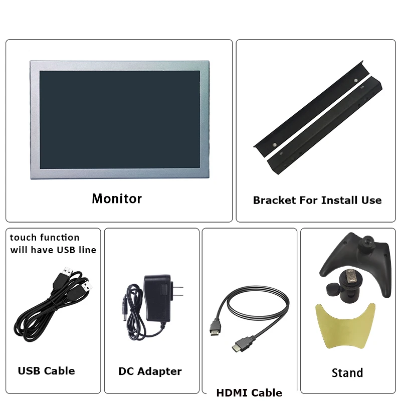 Imagem -05 - Monitor Lcd Industrial Frame Aberto Tela de Toque Resistiva ou Capacitiva com Hdmi Vga 11.6 1920x1080 Ips Novo Design