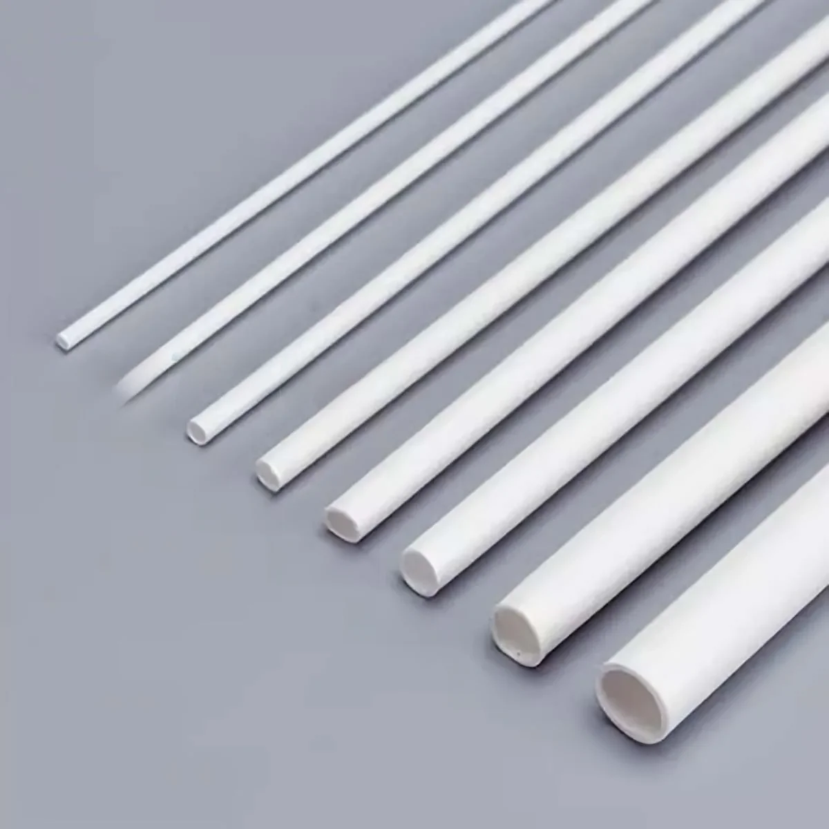 5/50 pièces 2mm 2.5mm 3mm 4mm 5mm 6mm ABS tuyau rond longueur 250mm creux en plastique dur Tube en caoutchouc pour modèle de Structure de construction