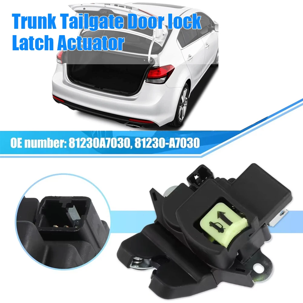 Car Rear Tailgate Trunk Latch Actuator Lock with Actuator For Kia Forte 2DR 4DR 2013-2018 81230A7020 81230-A7020 81230-A7030