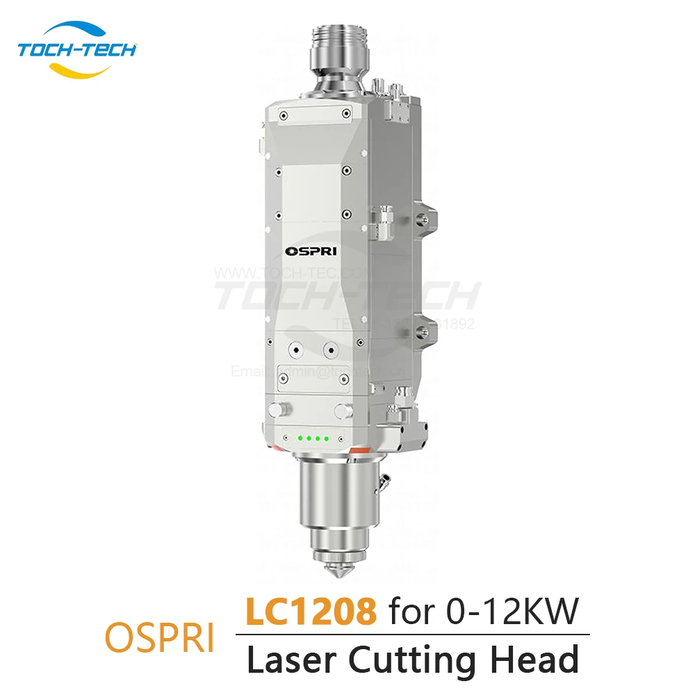 Kepala pemotong fokus otomatis 0-12kW QBH OSPRI LC1208 kepala pemotong serat Laser untuk pemotongan Laser