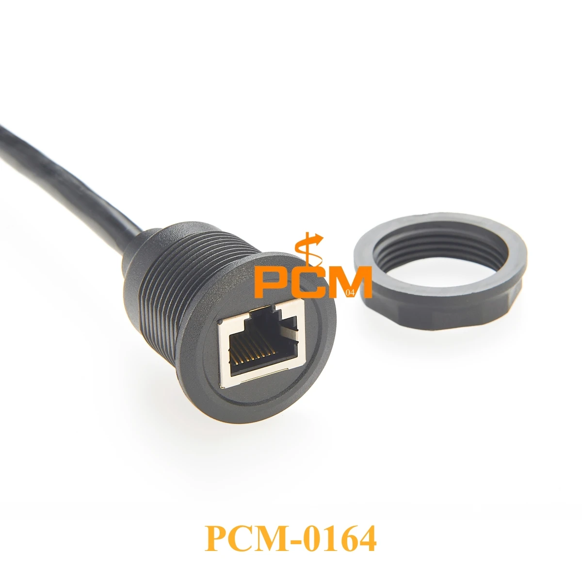 1Gbps CAT5e RJ45 Ethernet extension cable,RJ45 8P8C Round panel mount female to male cable,for car boat motorcycle dash mount