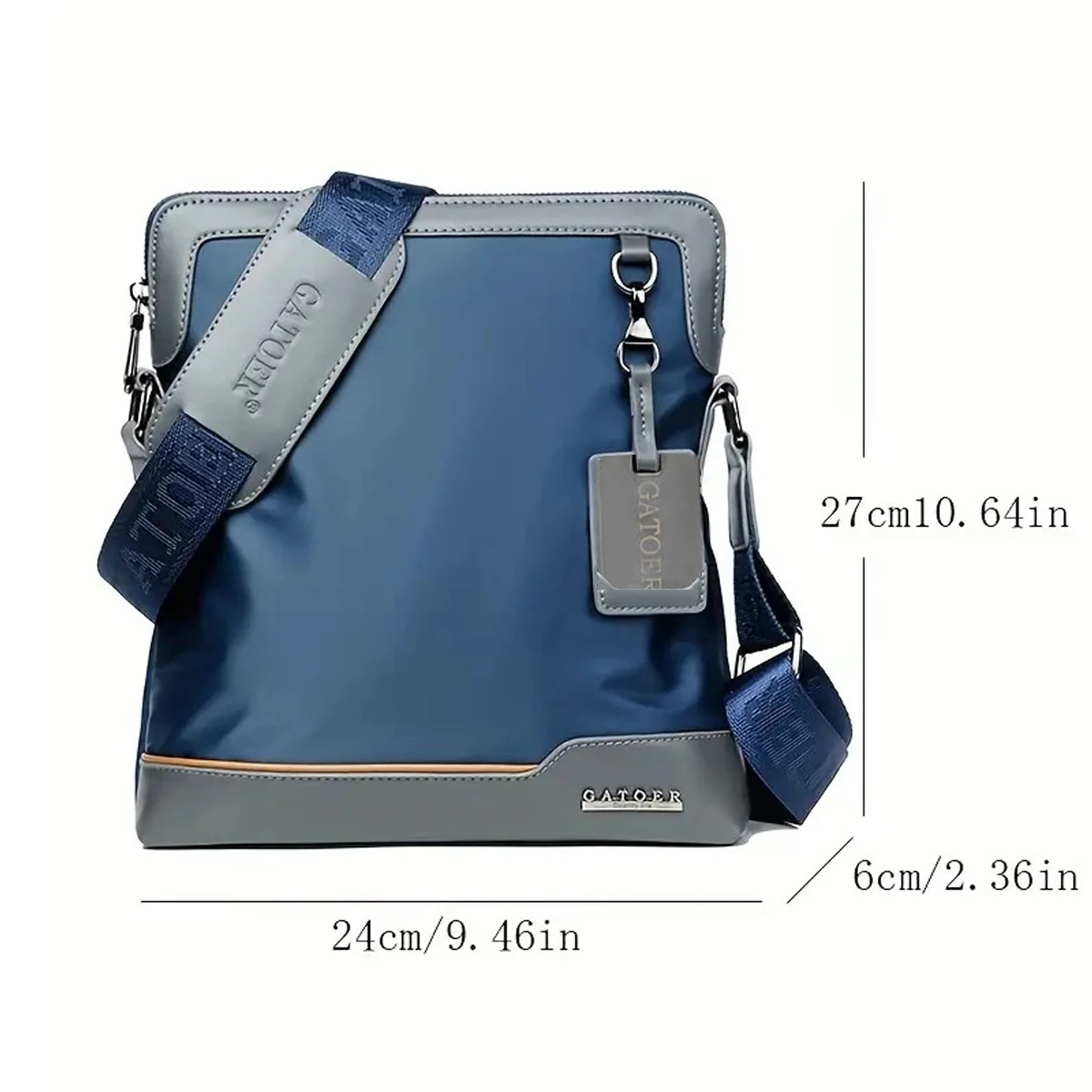 حقيبة كتف رجالية ذات جودة عالية من البولي يوريثان ذات سعة كبيرة، مقاومة للاهتراء ومتينة، حقيبة كروس بحزام كتف واسع #2