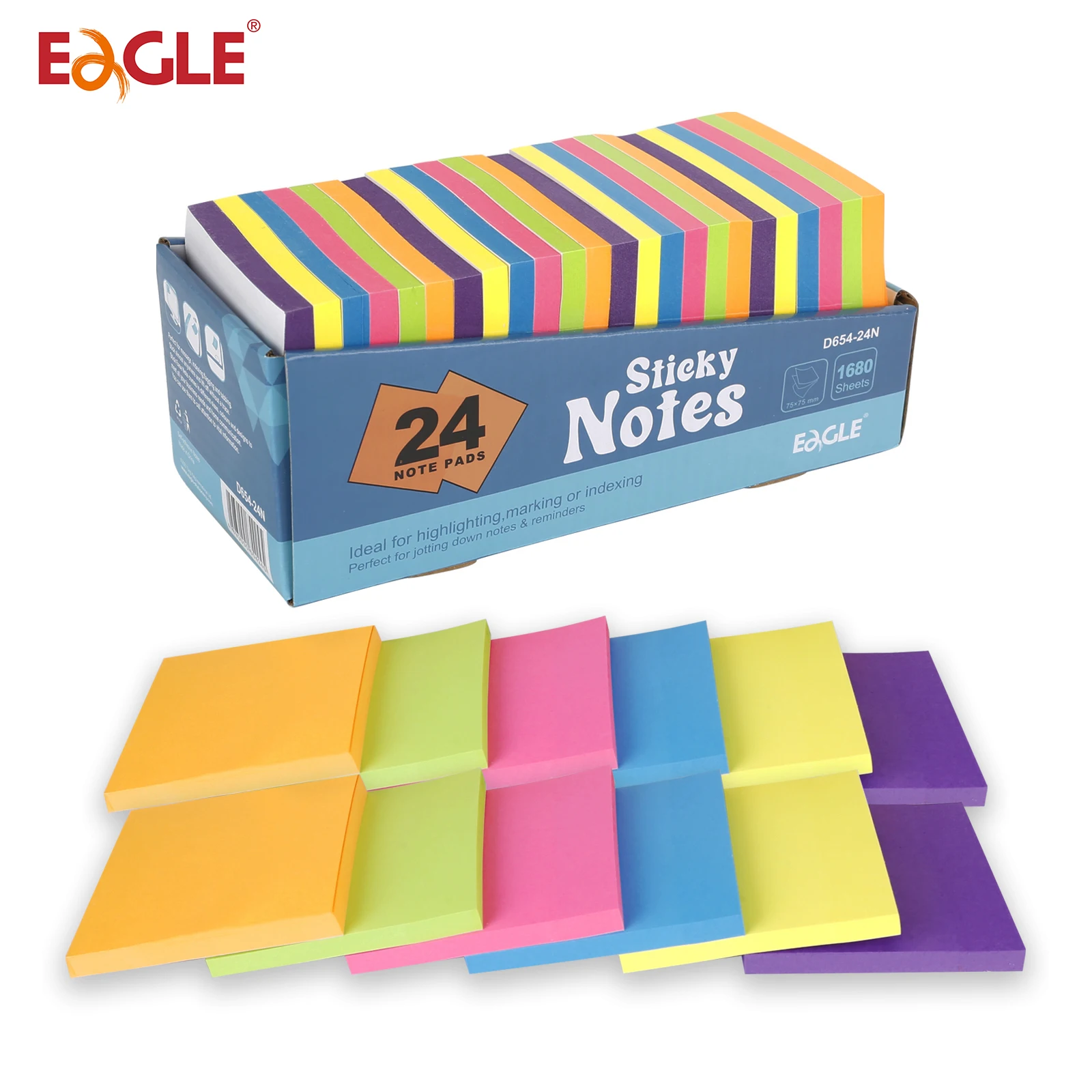 Eagle Sticky Notes Memo Pads Kawaii Notepads，Back to School Stationery，School Supplies Offices Accessories