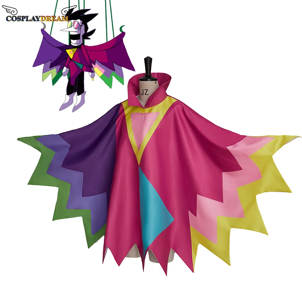 （In Stock) NEW !!! Deltarune Spamton Neo Cosplay Costumes Game Spamton Neo Colorful Stand Collar Cape Unisex Stand Collar Cloak