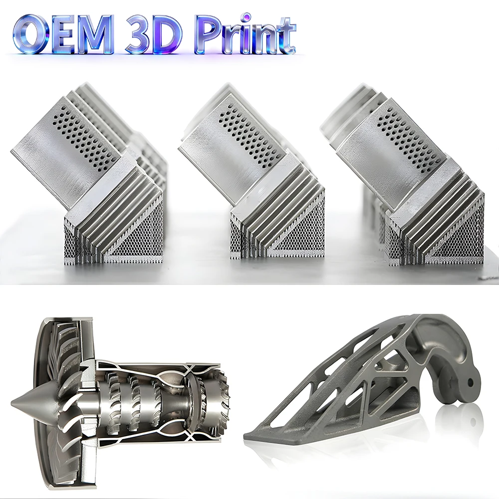 ISO 9001 Certified OEM SLM 3D Printing Service Titanium Ti6Al4V Parts Industrial Equipment Components Custom CNC Machining
