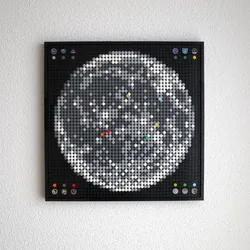 2469PCS MOC Apollo Lunar Landing Site – Mosaic Mural Building Blocks Model Wall Decorations Creative DIY Toys Kid Christmas Gift
