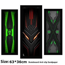 Green Honeycomb Pattern Technology Door Scooter elettrico adesivo antiscivolo carta vetrata Skateboard Grip Tape Sheet 63*36cm