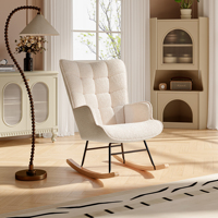 Soft Plush Fabric Armrests Backrests Casual Upholstered chair Modern Fashion chair living room