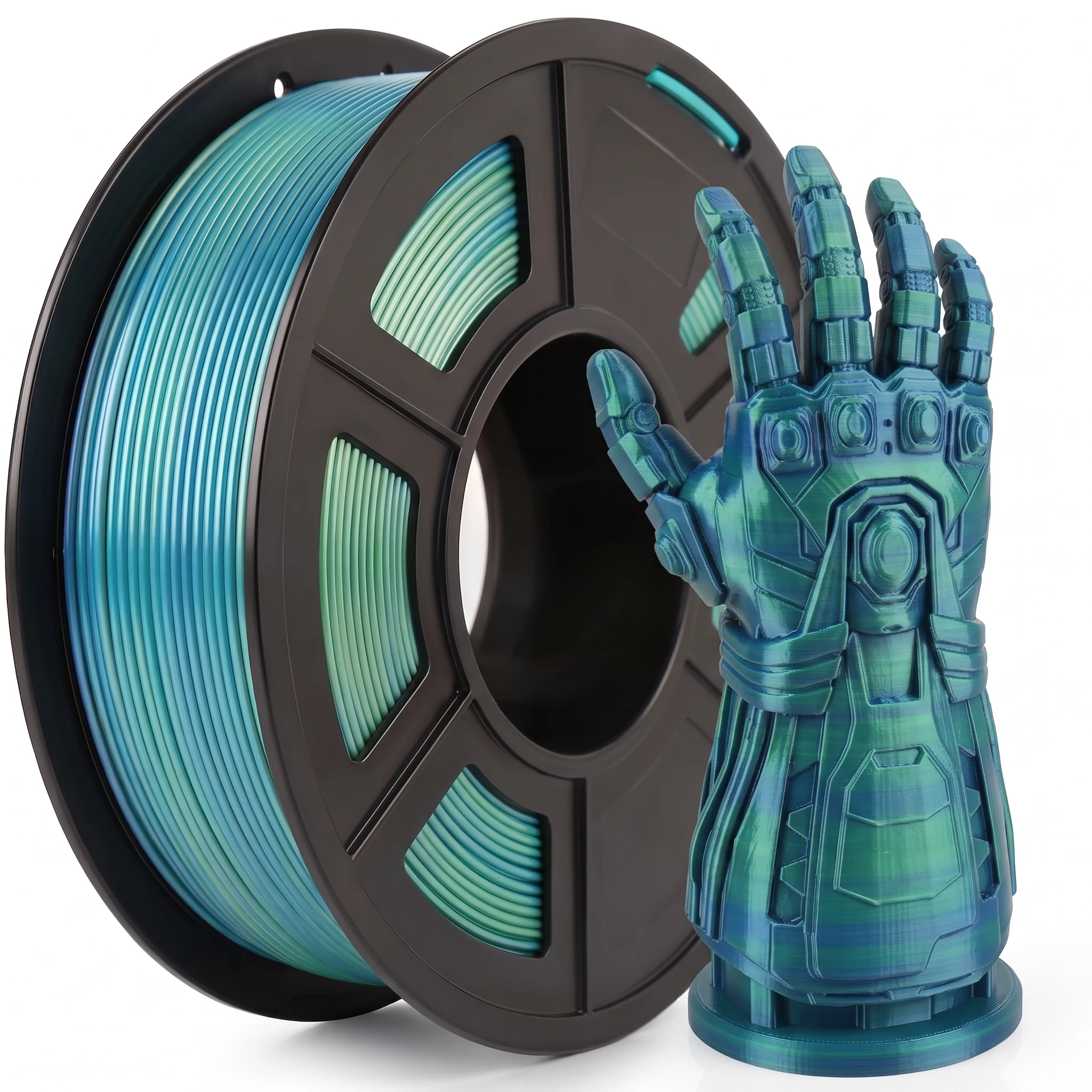 Silk PLA Filament 1.75mm Dual Color Coextrusion Color Change 3D Printer Filament 250g for Creative Printing Projects