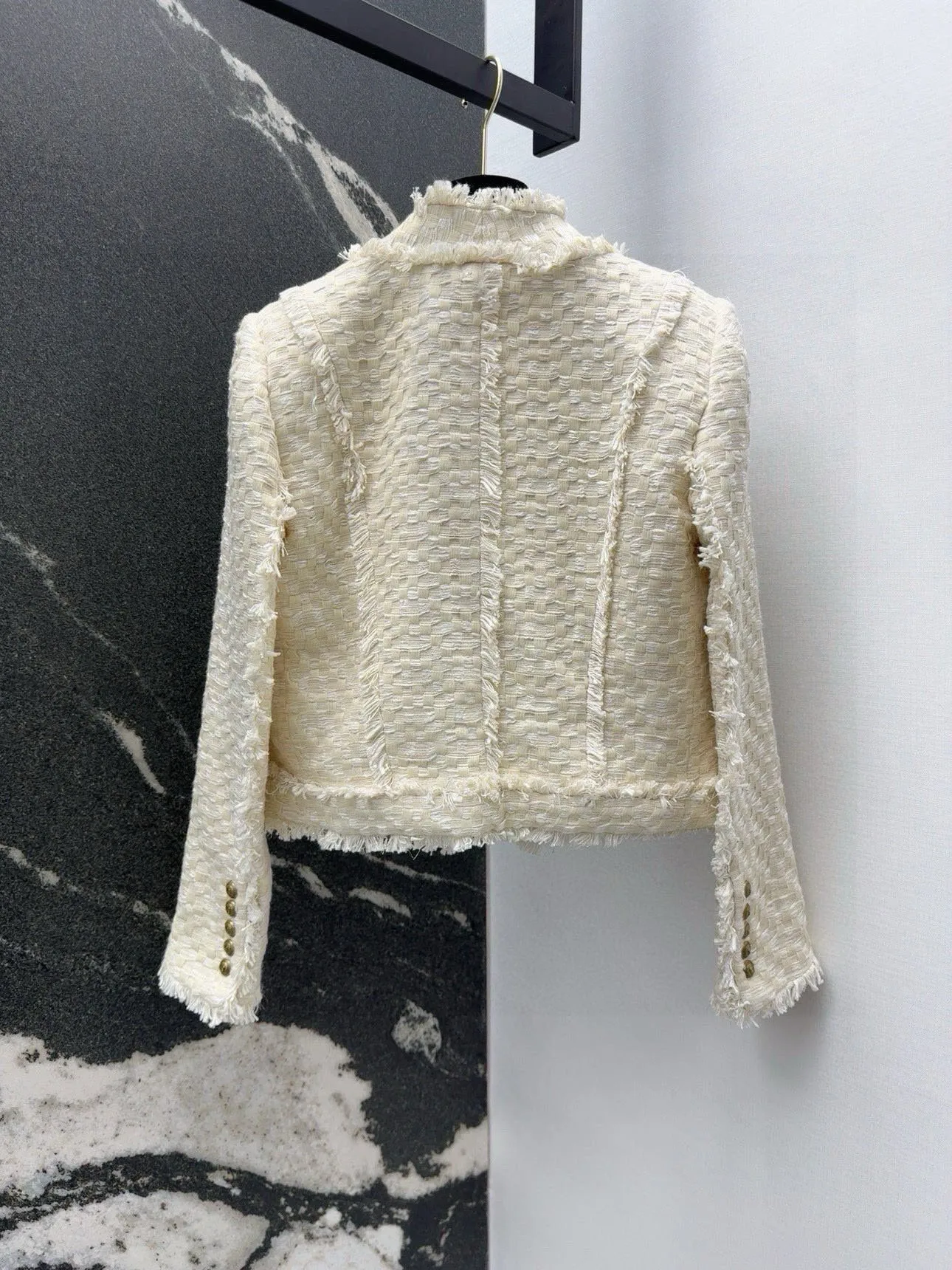 

High Quality Autumn Winter Women's Buttons Solid Casual Fashion Stand Collar Vintage Short Jacket JQ171