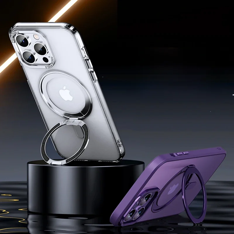 Magnetisch 360° ° Rotationsständer-Telefonhülle für iPhone 11 12 13 14 15 16 Pro Max 16 Plus mit