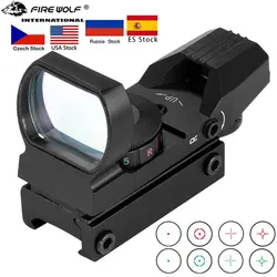 Hot 20mm Rail Riflescope Hunting Optics Holographic Red Dot Sight Reflex 4 Reticle Tactical Scope Collimator Sight