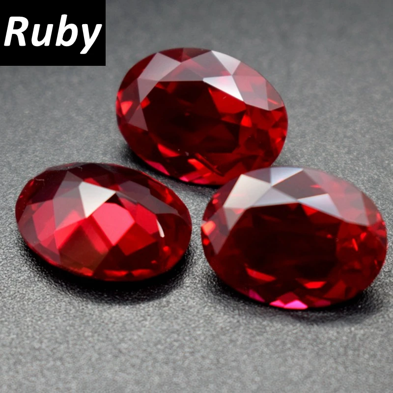 

Natural Oval Pigeon's Blood Ruby Multiple Sizes Choice For Ring Jewelry Setting Loose Fine Gems