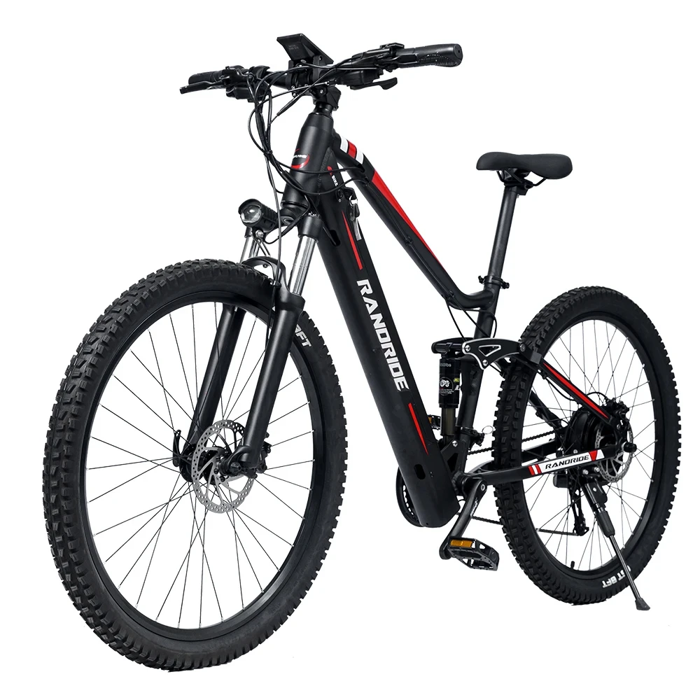 Randride Ys90 Elektrische Fiets 1000W 48V 13.6ah E Fiets Full-Vering Mtb Fiets Hydraulische Rem 27 Versnellingen Elektrische Fiets Eu Voorraad