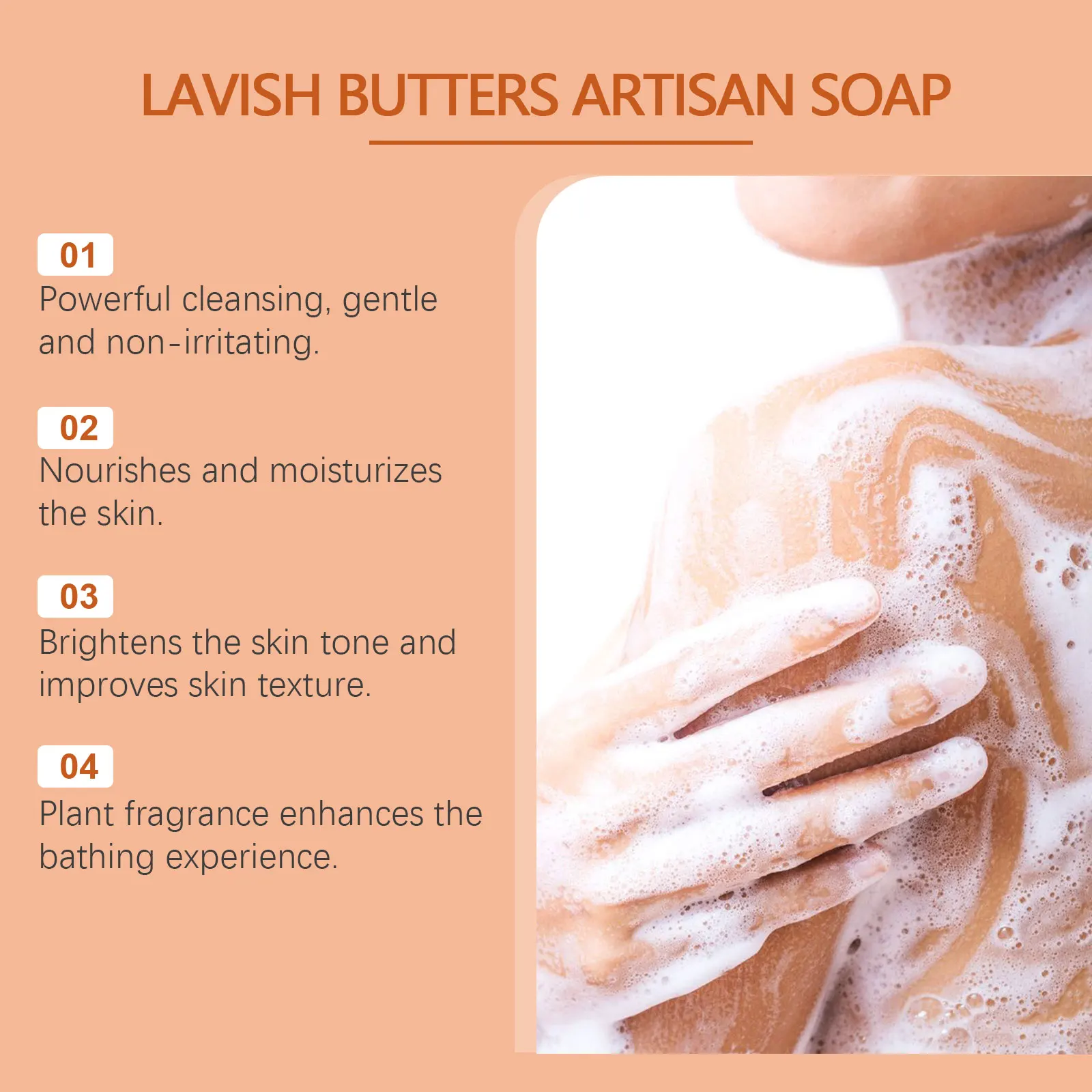 Oceaura 100g Sapone da bagno alla curcuma Esfoliante Pulizia delicata Schiarente Il tono della pelle Rimuove la pelle morta Nutrire Sapone da doccia liscio