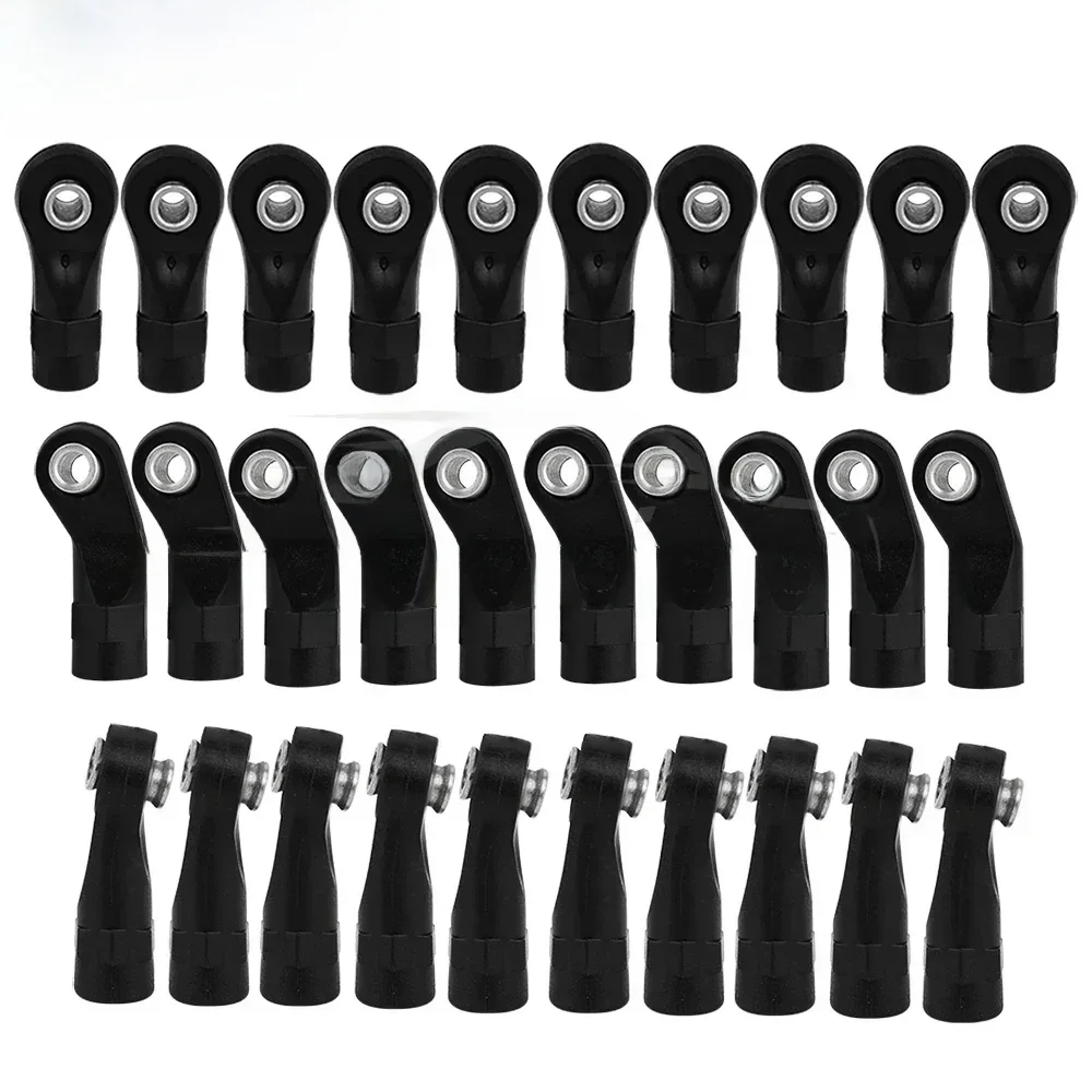 10 pièces M3 M4 tige pliée extrémités droites boules de liaison en plastique tête de liaison Joint pour 1/10 RC voiture sur chenilles SCX10 D90 Wraith TRX4 TRX6 partie