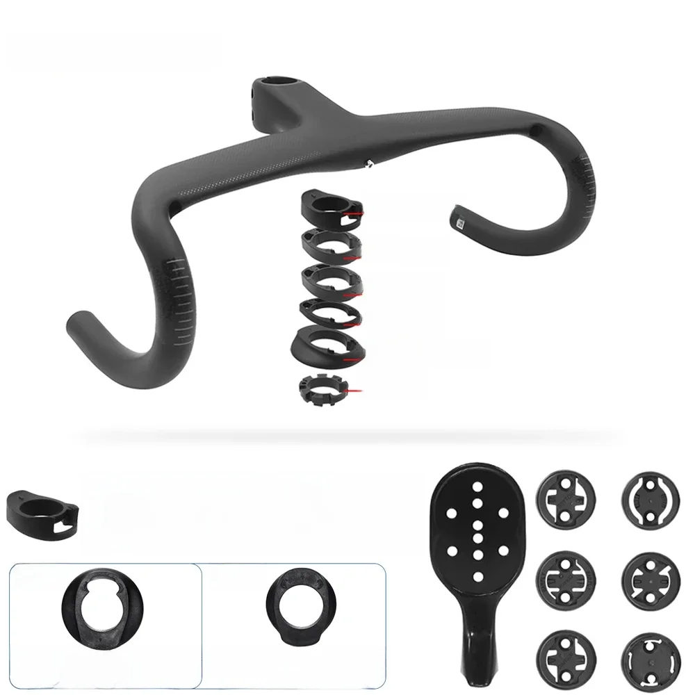 AliExpress ULLICYC For SL6 Standard Round Frame Full Internal Cable Road Bicycle Handlebar T1000 Carbon Integrated Cockpit OD1 Carbon Handlebar