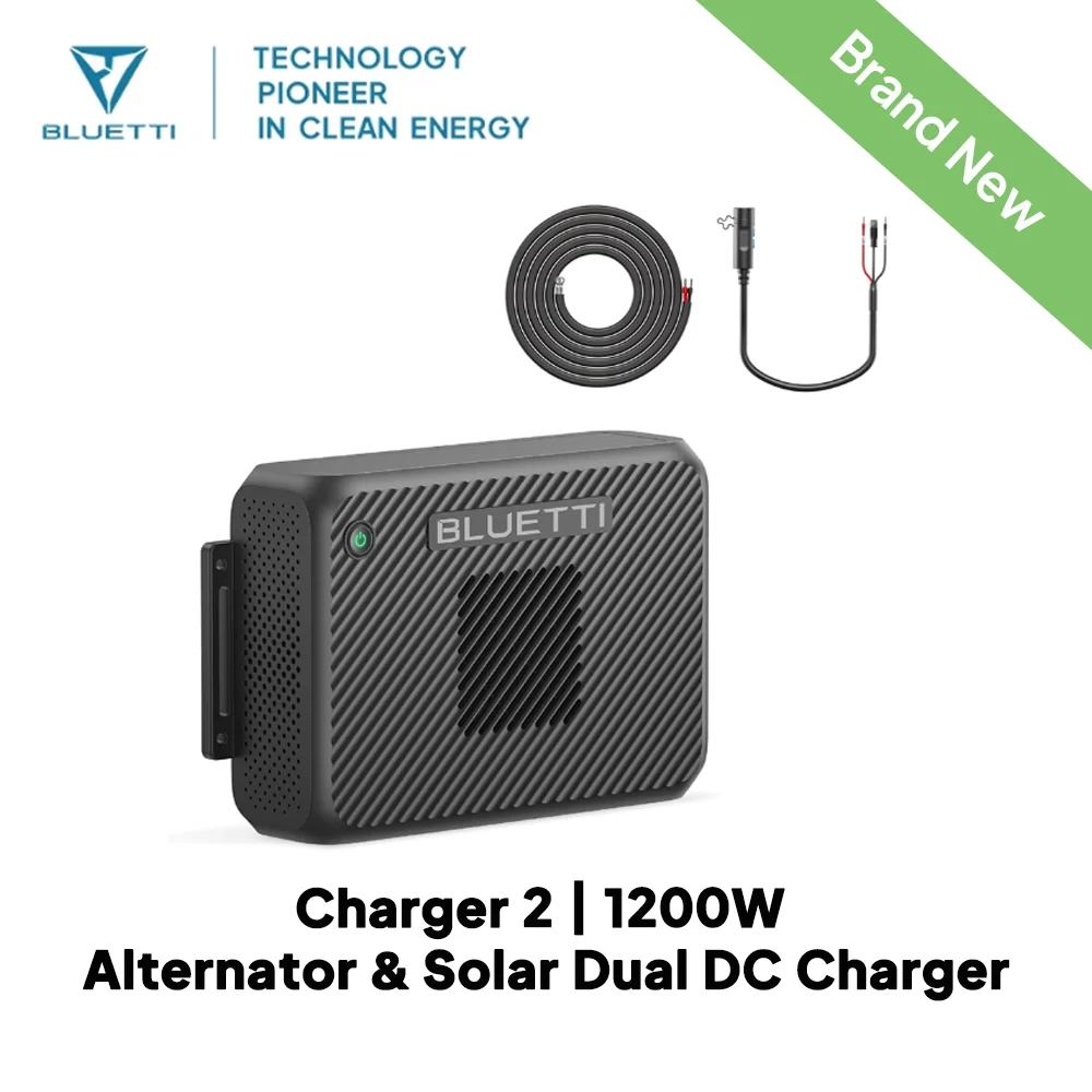 BLUETTI Charger 2 | 1200W Alternator & Solar Dual DC Charger Warranty 2 years 13× Faster Car Charging for Portable Power Station