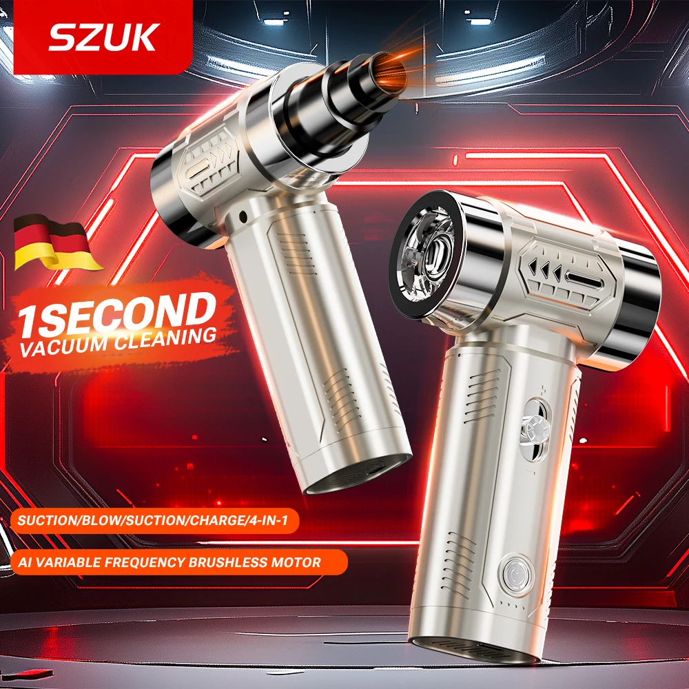 SZUK 2026 Turbofan soplador de aire Mini ventilador Turbo Motor sin escobillas conducto de mano ventilador de chorro carga portátil limpieza aspiradora de coche