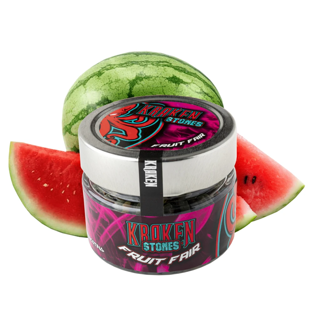 KRAKEN-Fruit Fair | Piedras Granuladas 150g para Cachimba | Sin Nicotina | Con Sabor de Algodón de Azúcar, Sandía, Mango y Arándanos, Ref: 223
