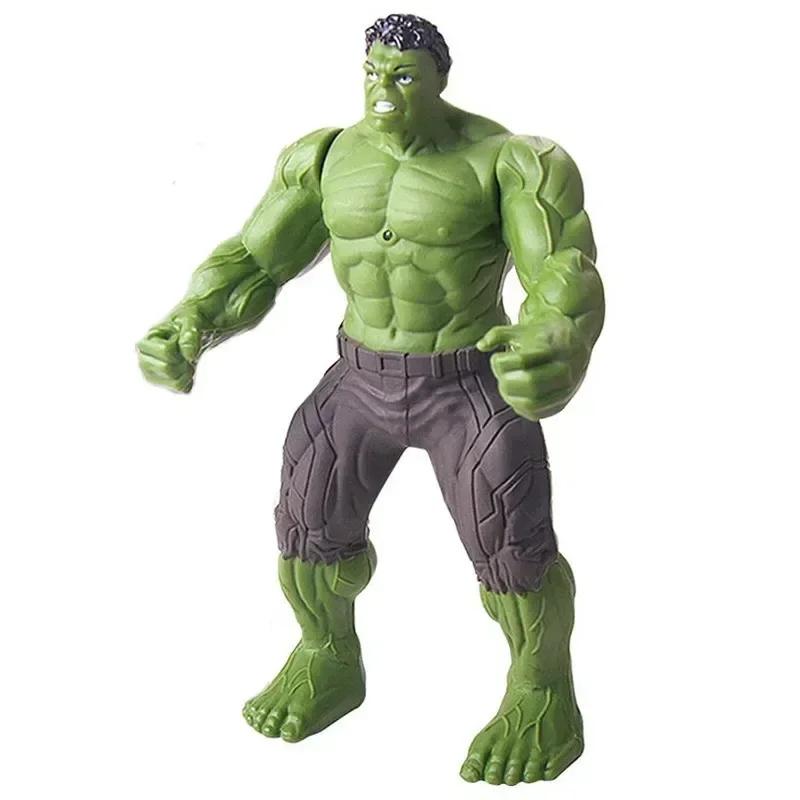 17 Cm Children Toys Marvel Anime Figures Spiderman Hulk Action Figure Iron Man Cartoon Kids Toy Christmas Gift Glow Doll Hobbies