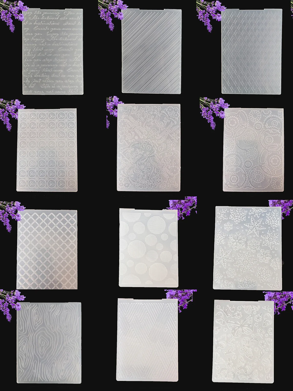 Nowy 2022 Folder do wytłaczania przezroczyste plastikowe płytki projekt dla papier do majsterkowania dekoracja kartek tłoczenie wykrojniki Scrapbooking — zdjęcie 2