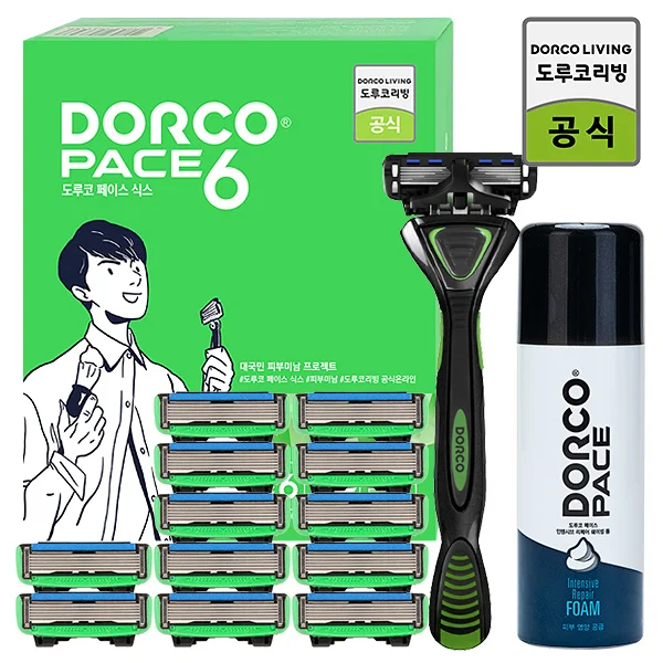 Durco face 6 plan set No. 2 (razor blade total 13 mouth shaving foam 74ml